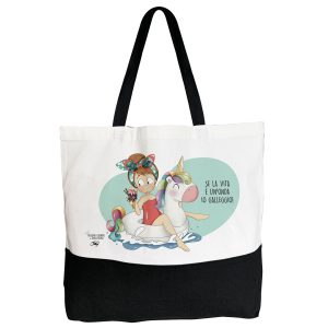 BORSA MARE PENSIERI COLORATI - SE LA VITA È UN ONDA IO GALLEGGIO!