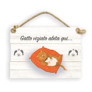 GATTO VIZIATO ABITA QUI... - targa country