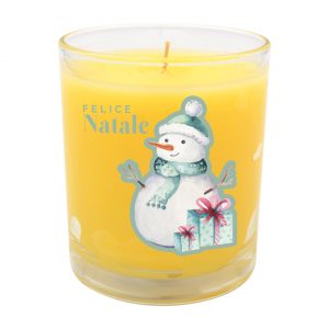 BUON NATALE (pupazzo di neve) - CANDELA PROFUMATA NATALE