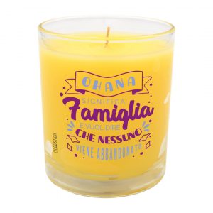 OHANA SIGNIFICA FAMIGLIA... (lillo&stich) - CANDELA PROFUMATA NATALE