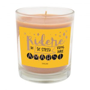 RIDERE DI SE STESSI VUOL DIRE AMARSI (topolino) - CANDELA PROFUMATA NATALE