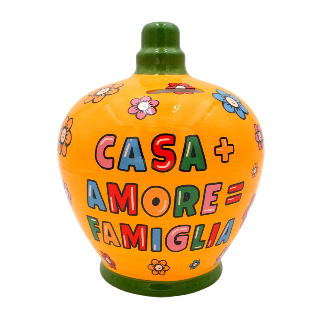 Salvadanaio A Forma Di Valigia Matrimonio - Ceramica Con Coperchio Just Married - Foto 10