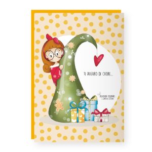 BIGLIETTO AUGURALE PENSIERI COLORATI - TI AUGURO DI CUORE...
