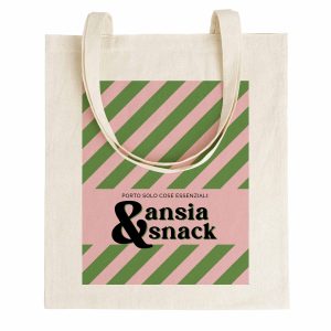 TOTE BAG - PORTO SOLO COSE ESSENZIALI: ANSIA & SNACK