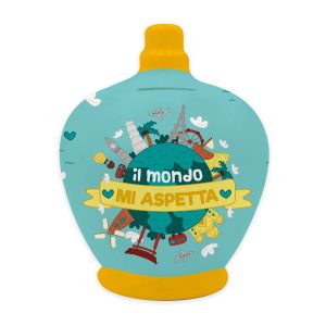 SALVADANAIO CON FORO - IL MONDO MI ASPETTA