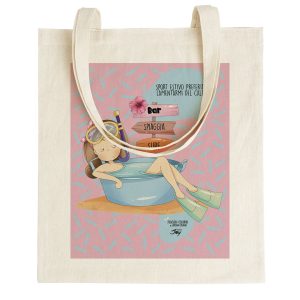 TOTE BAG SUMMER PENSIERI COLORATI - SPORT ESTIVO PREFERITO? LAMENTARMI DEL CALDO